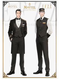 墨色鎏金：優雅的星級酒店殿堂禮賓工作服裝設計