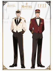 星級酒店門童+行李生工作服的統一形象設計