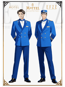 寶藍立領：星級酒店行李生工作服的禮儀著裝設計