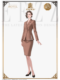 收腰雙排扣：女式大堂服務崗的優雅實用制服