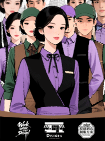 網紅連鎖品牌店員工襯衫圍裙款工作服設計圖