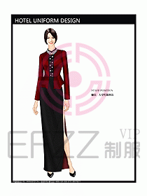 酒店中餐咨客制服設計圖588