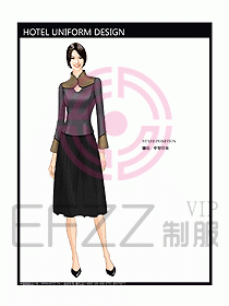 酒店中餐咨客制服設計圖593