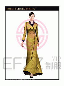 酒店中餐咨客制服設計圖599