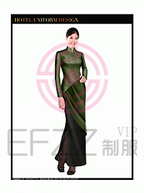 酒店中餐咨客制服設計圖601