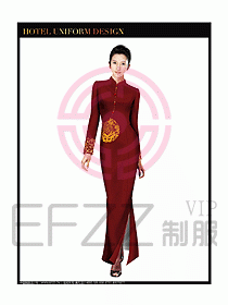 酒店中餐咨客制服設計圖607