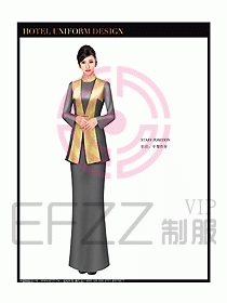 酒店中餐咨客制服設計圖618