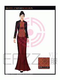 酒店中餐咨客制服設計圖622