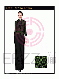 酒店中餐咨客制服設計圖625