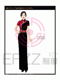 酒店中餐咨客制服設計圖627