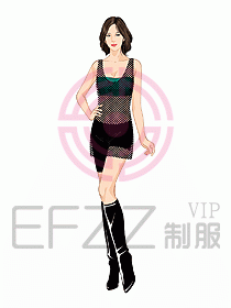 夜總會ktv包房公主制服設計圖547