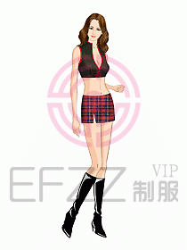 夜總會ktv包房公主制服設(shè)計圖562