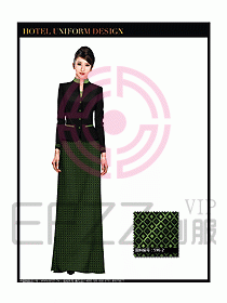桑拿水療咨客迎賓制服設計289