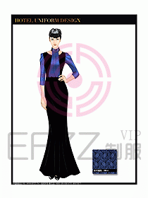 桑拿水療咨客迎賓制服設計301