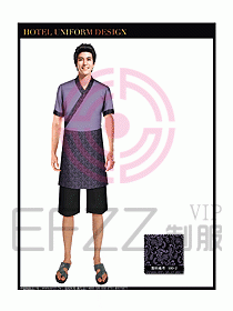 桑拿spa按摩技師制服設計800