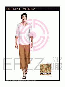 桑拿spa按摩技師制服設(shè)計(jì)807