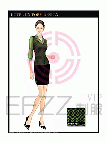 桑拿水療會所前臺服務員制服192