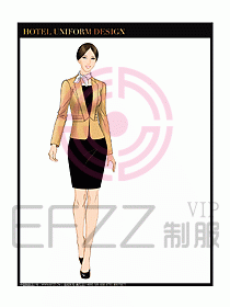 酒店大堂經理服務制服設計649