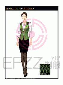 酒店西餐服務員制服設計圖860