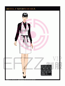 酒店西餐服務員制服設計圖857
