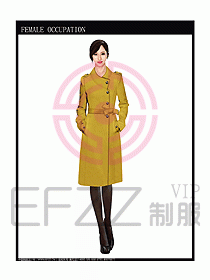 女職業裝OL大衣設計圖156