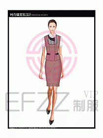 女職業(yè)裝襯衫馬夾設(shè)計(jì)圖215