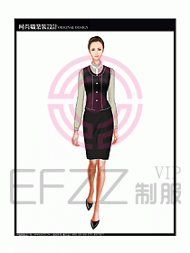 女職業裝襯衫馬夾設計圖218