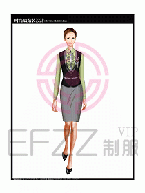 女職業(yè)裝襯衫馬夾設計圖226