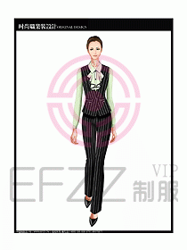 女職業裝襯衫馬夾設計圖243