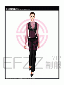 女職業裝襯衫馬夾設計圖249