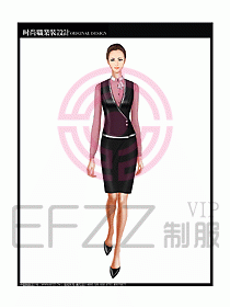 女職業(yè)裝襯衫馬夾設(shè)計圖248