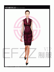 女職業裝襯衫馬夾設計圖254