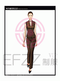 女職業裝襯衫馬夾設計圖257