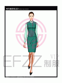 女職業(yè)裝襯衫馬夾設(shè)計(jì)圖264