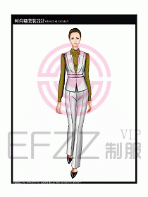 女職業裝襯衫馬夾設計圖272