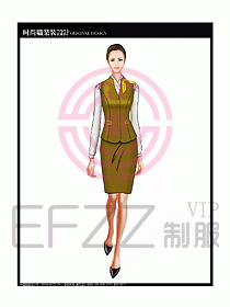 女職業裝襯衫馬夾設計圖276