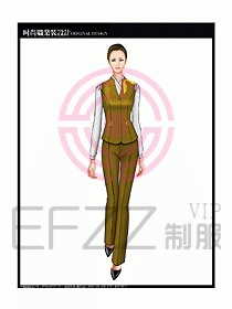 女職業裝襯衫馬夾設計圖277