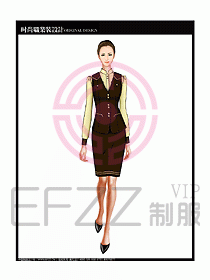 女職業裝襯衫馬夾設計圖282