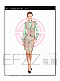 女職業裝襯衫馬夾設計圖288