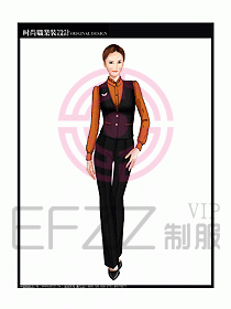 女職業裝襯衫馬夾設計圖290