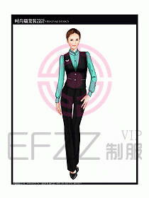 女職業(yè)裝襯衫馬夾設(shè)計(jì)圖291