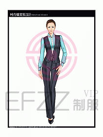 女職業裝襯衫馬夾設計圖293