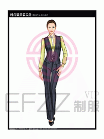 女職業裝襯衫馬夾設計圖292