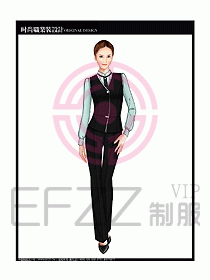 女職業(yè)裝襯衫馬夾設(shè)計(jì)圖302