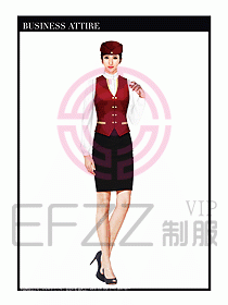 空姐職業(yè)服裝設計效果圖420
