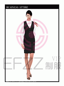 空姐職業服裝設計效果圖425