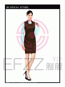 空姐職業服裝設計效果圖439