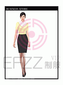 空姐職業服裝設計效果圖452
