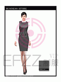 空姐職業服裝設計效果圖456