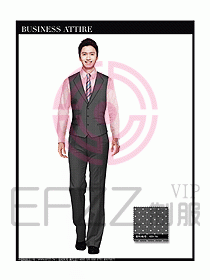 男職業(yè)裝商務馬夾設計127